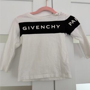 Givenchy Kids Black and White Long Sleeve Tee